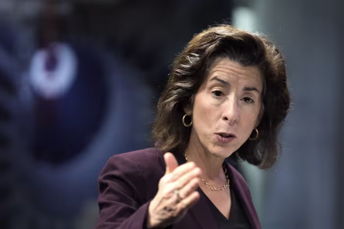 Former Commerce Secretary Gina Raimondo sought to control exports of advanced AI chips to China.avif